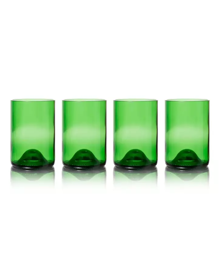 Tumbler Rebottled 330ml Green color (4pcs) - Water Glasses - REB003 - 1